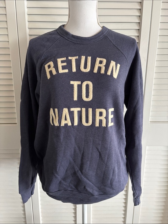 Icelantic Skis Tops - Icelantic Ski Return to Nature Appliqué Heather Blue Women’s Sweatshirt Size M